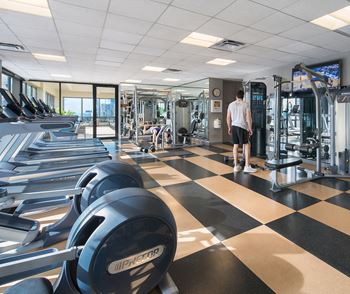 Fitness center with updated equipment